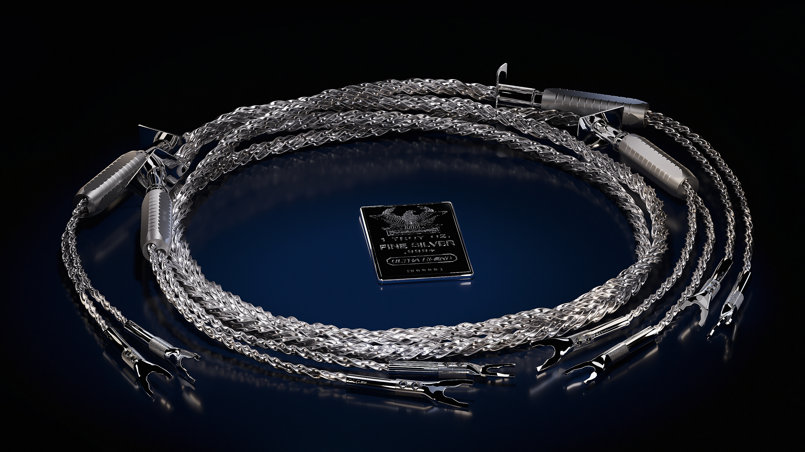 Pure silver grade 999+ acoustic cable MK-II