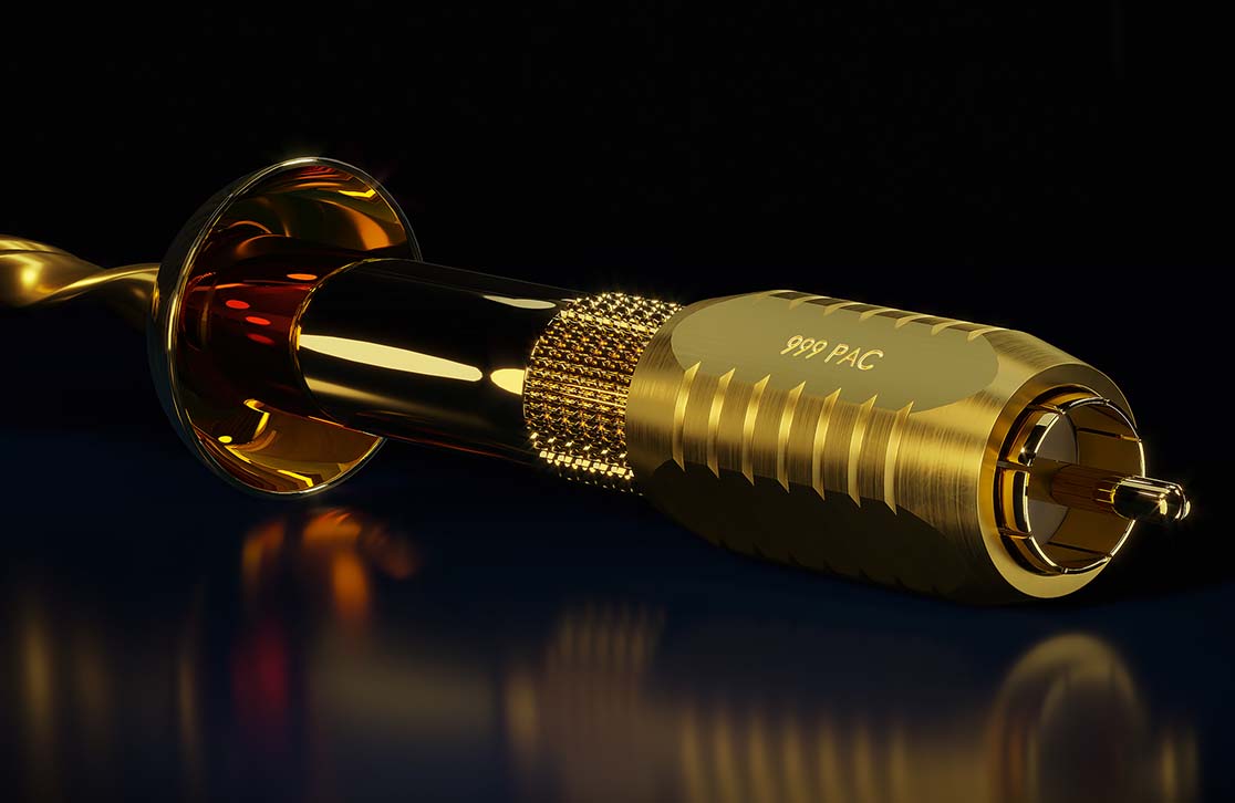 Coaxial cable 999+ forged gold